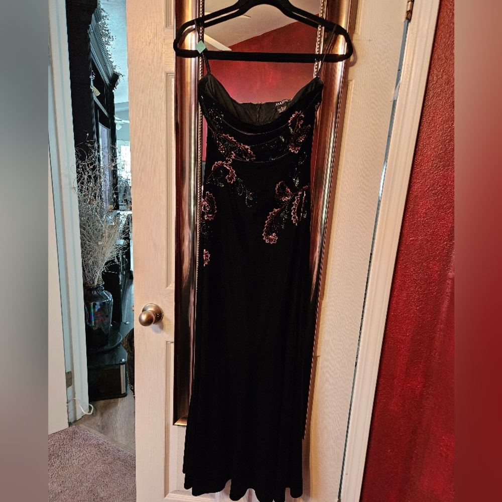 Gorgeous Black Velvet Gown size 10